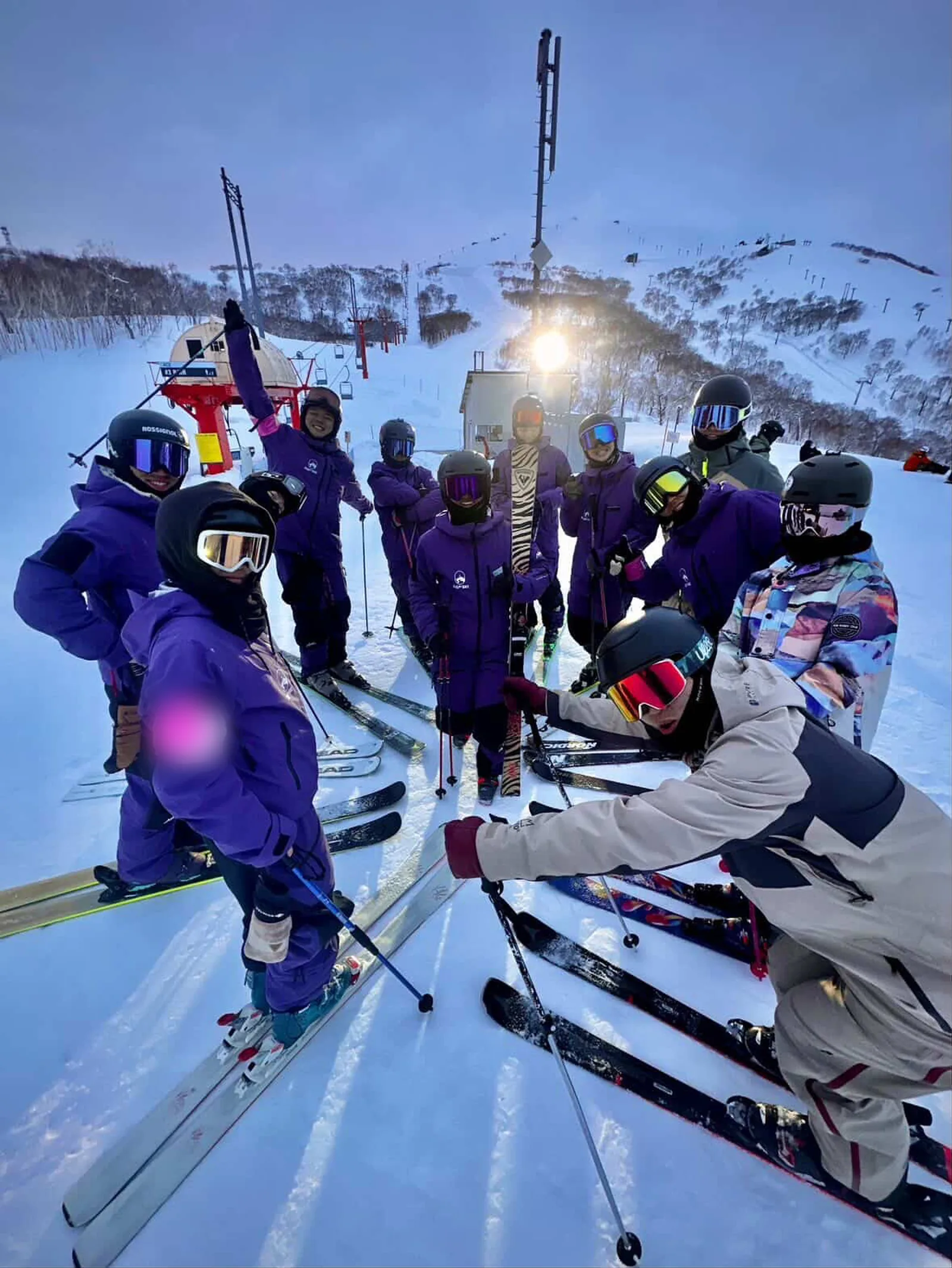 FUYU coaches gathering on the mountain before internal training